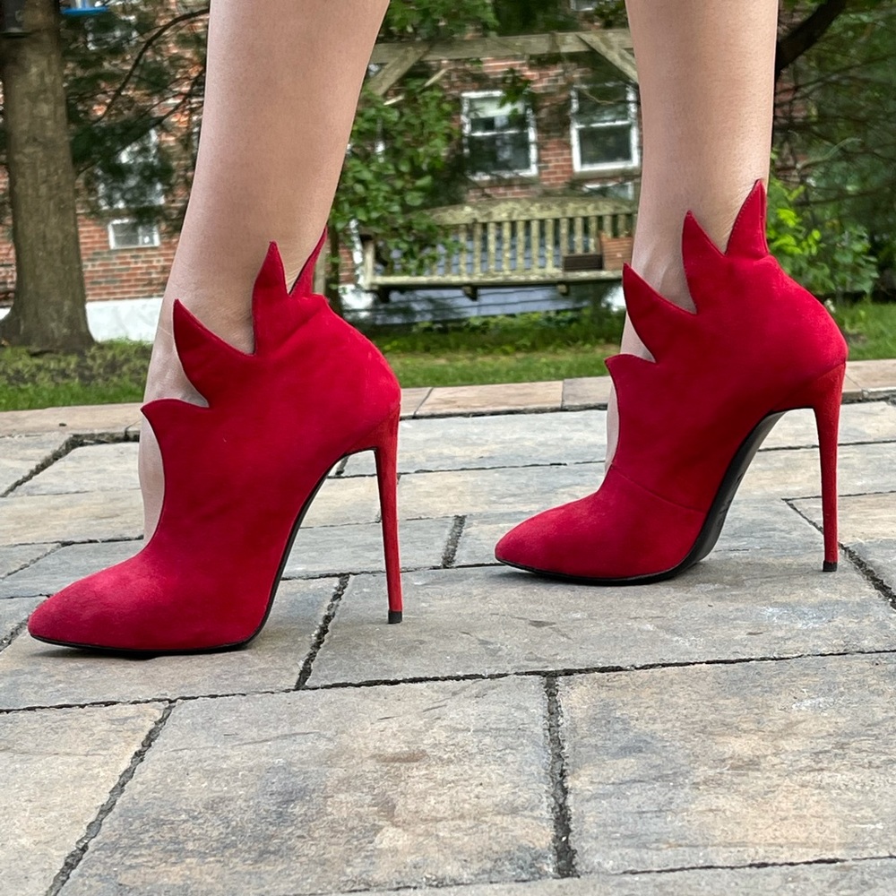 Giuseppe Zanotti Flame Red Suede Olinda Authentic